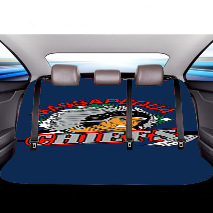 Massapequa Chiefs Baseball Logo Blue Car Back Rear Seat Covers