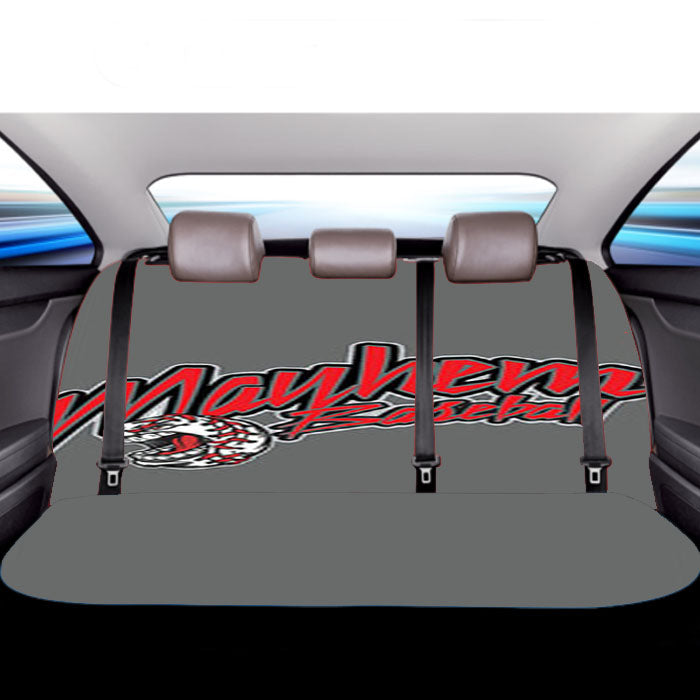 Mayhem Baseball Logo Gray Car Back Rear Seat Covers