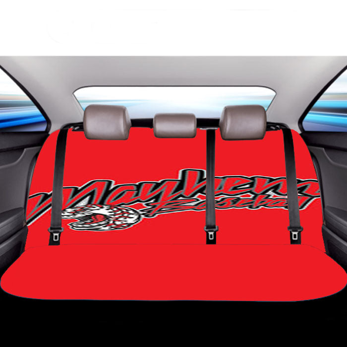 Mayhem Baseball Logo Red Car Back Rear Seat Covers