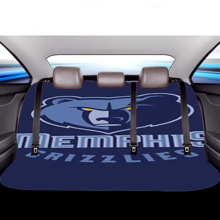 Memphis Grizzlies Blues Car Back Rear Seat Covers