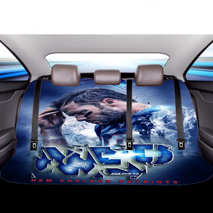 Mep New England And Patriots Car Back Rear Seat Covers
