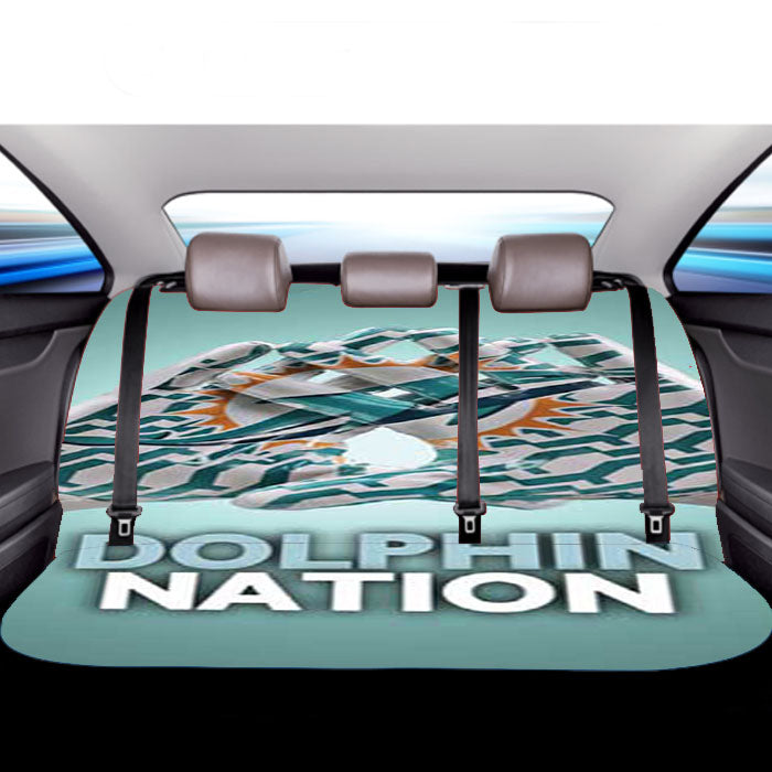 Miami Dolphins Gloves Nation Car Back Rear Seat Covers