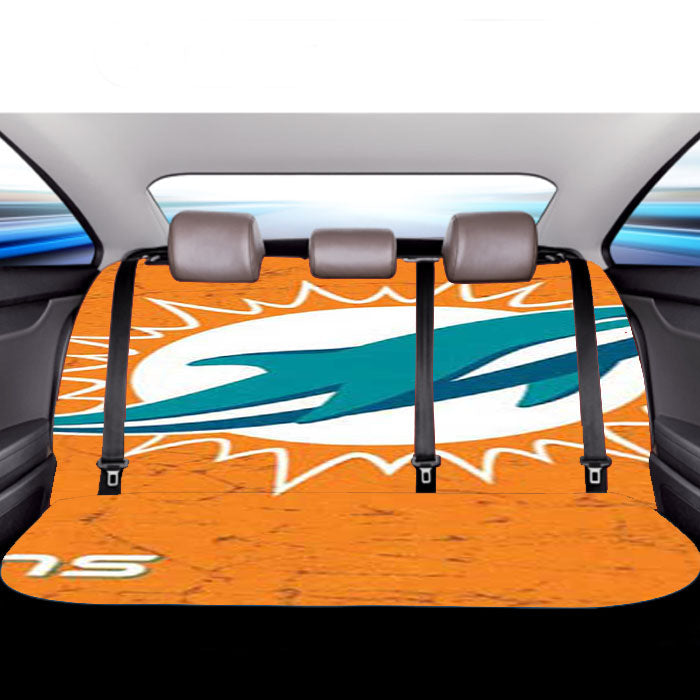 Miami Dolphins Rough Orange Car Back Rear Seat Covers