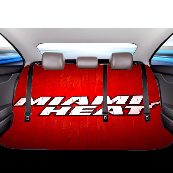 Miami Heat Hardwood Car Back Rear Seat Covers