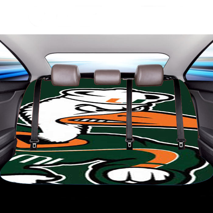 Miami Hurricanes Big Logo Car Back Rear Seat Covers