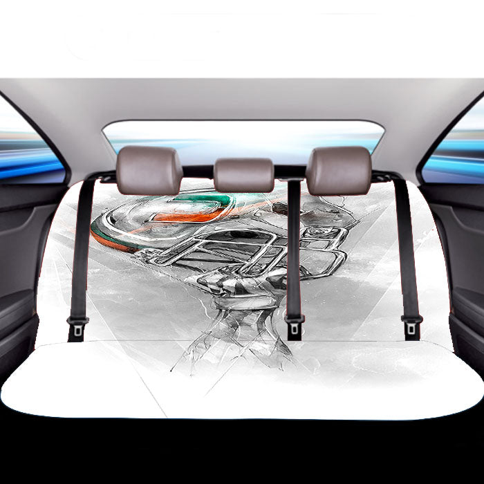 Miami Hurricanes Helmets Car Back Rear Seat Covers