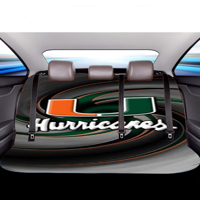Miami Hurricanes Icon Car Back Rear Seat Covers