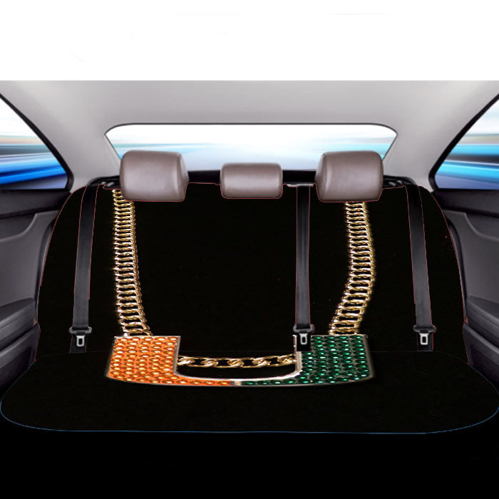 Miami Hurricanes Turnover Chain Car Back Rear Seat Covers