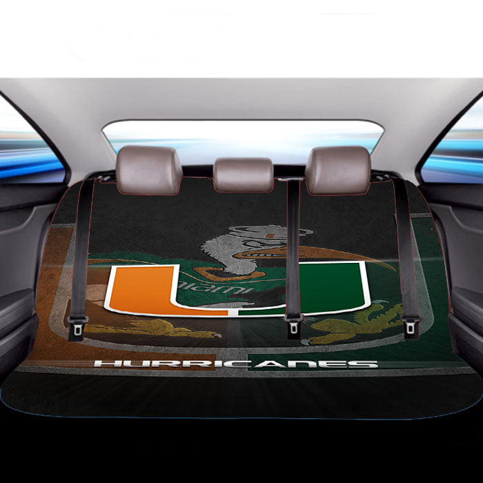 Miami Hurricanes Um Car Back Rear Seat Covers