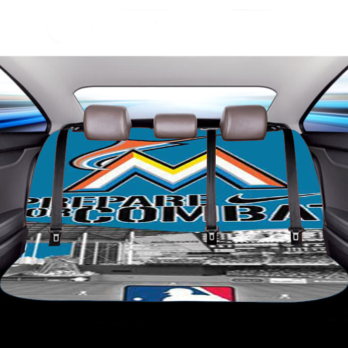 Miami Marlins Car Back Rear Seat Covers