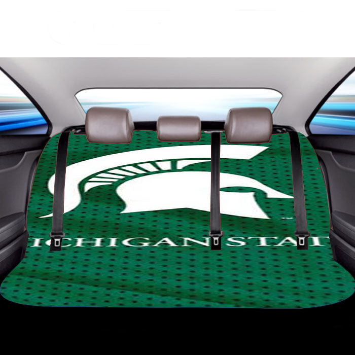 Michigan State Logo On Green Jersey Car Back Rear Seat Covers