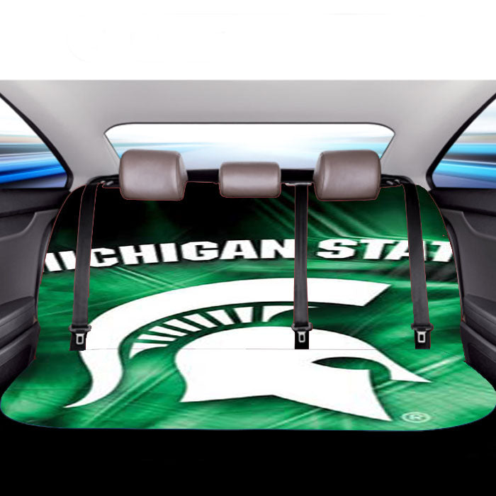 Michigan State Misty Green Car Back Rear Seat Covers