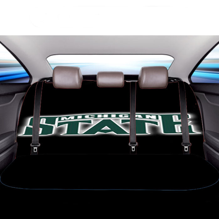 Michigan State Text Car Back Rear Seat Covers