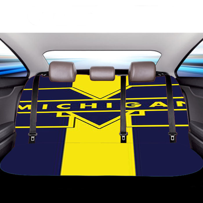 Michigan Stripes Vertical Car Back Rear Seat Covers