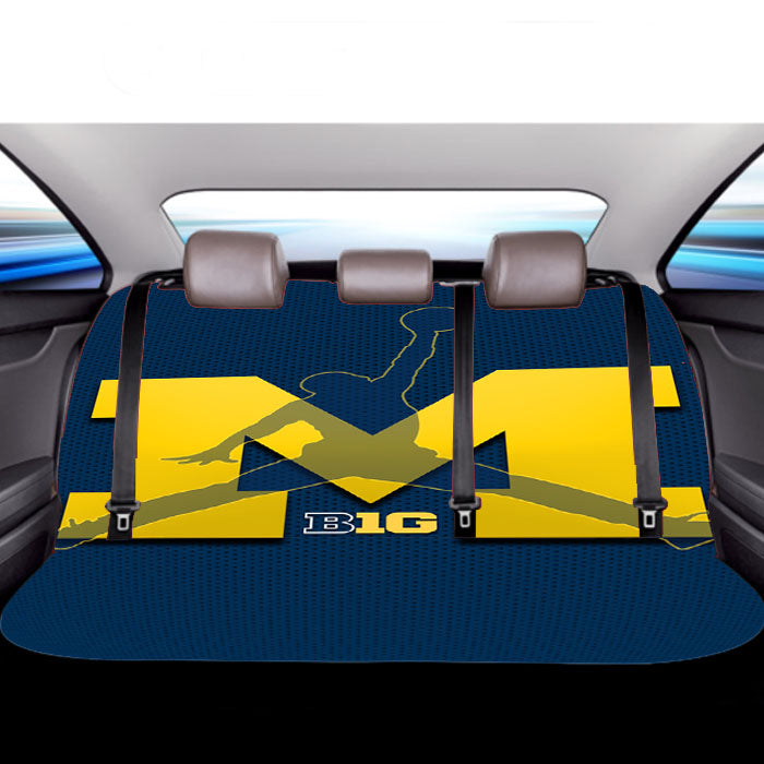 Michigan Wolverines Basketball Car Back Rear Seat Covers
