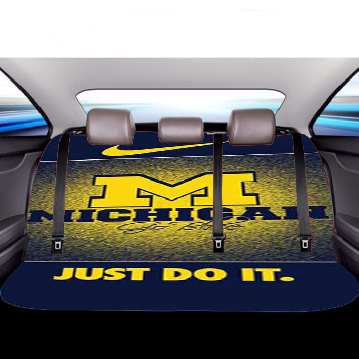 Michigan Wolverines Go Blue 2 Car Back Rear Seat Covers