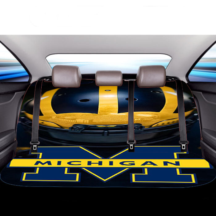 Michigan Wolverines Helmet Car Back Rear Seat Covers