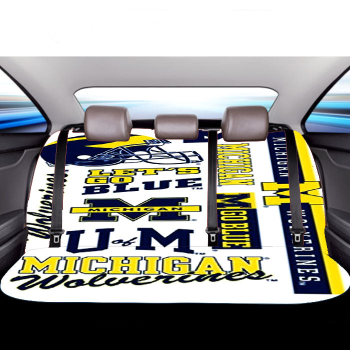 Michigan Wolverines Team Car Back Rear Seat Covers