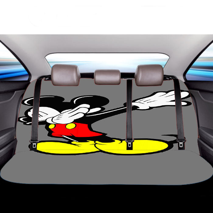 Mickey Mouse Dabbing Car Back Rear Seat Covers