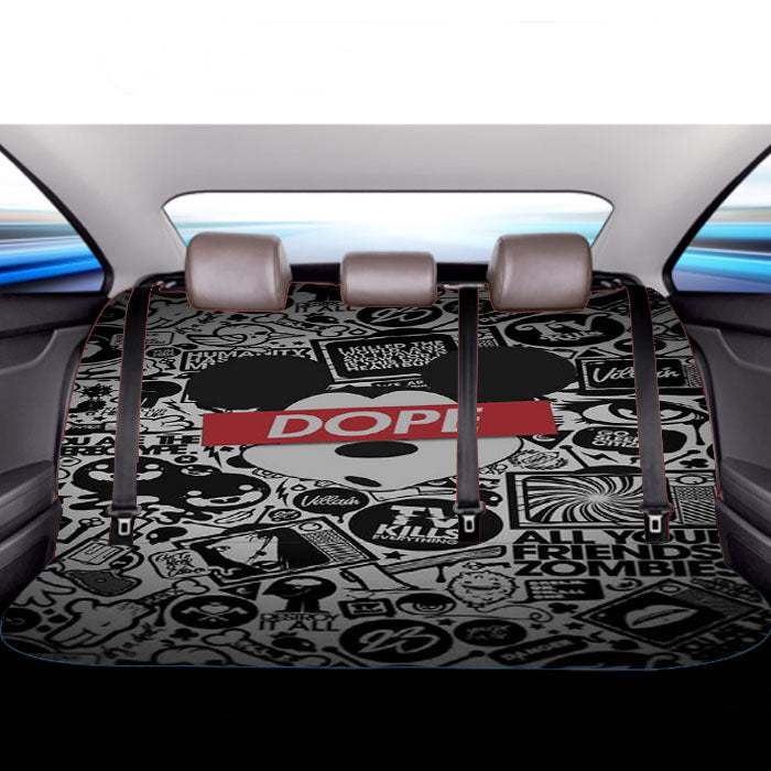 Mickey Mouse Dope Car Back Rear Seat Covers