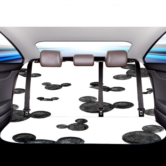Mickey Mouse Head Patter Car Back Rear Seat Covers