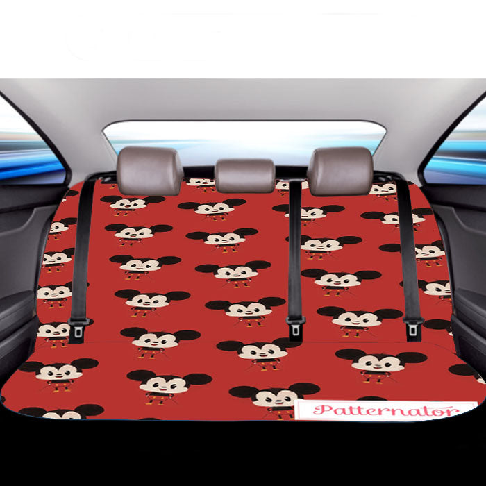 Mickey Mouse Minimalist Pattern Car Back Rear Seat Covers