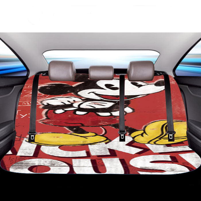 Mickey Mouse Retro Red Maxi Poster Car Back Rear Seat Covers