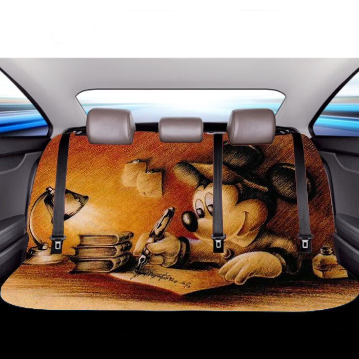 Mickey Mouse Sketch Car Back Rear Seat Covers