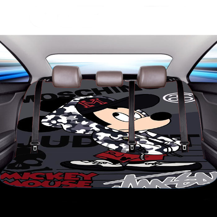 Mickeye Mouse Moschino Car Back Rear Seat Covers