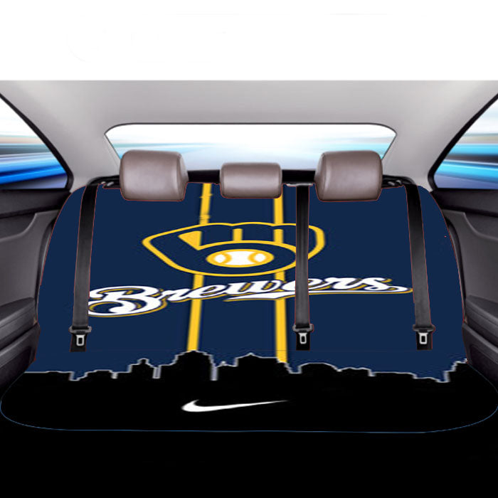 Milwaukee Brewers Mlb Team Car Back Rear Seat Covers