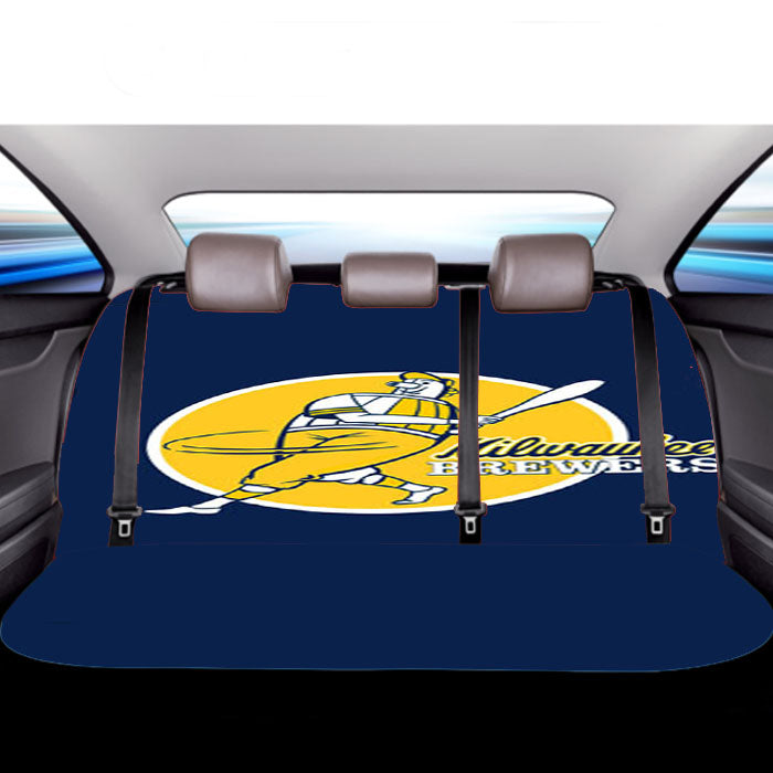 Milwaukee Brewers Player Cartoon Car Back Rear Seat Covers