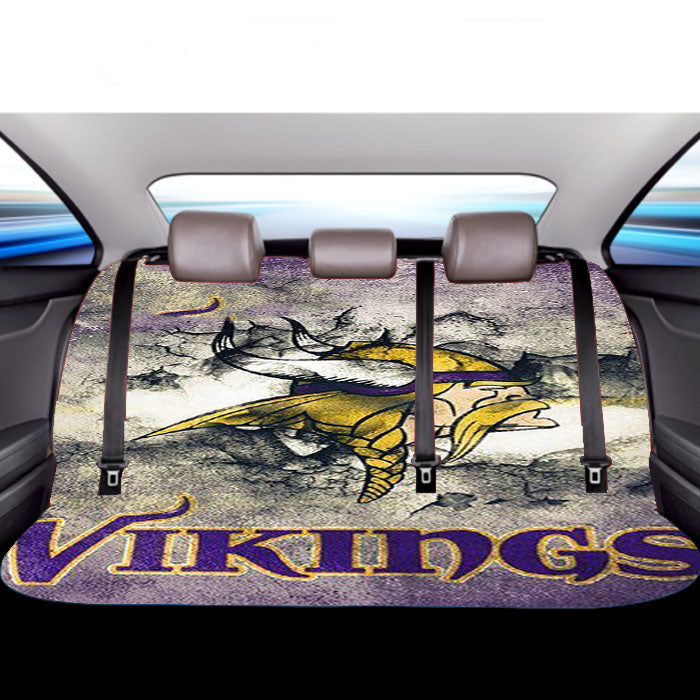 Minnesota Vikings Grunge Logo Car Back Rear Seat Covers