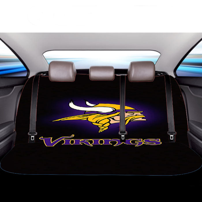 Minnesota Vikings Logo Black Car Back Rear Seat Covers