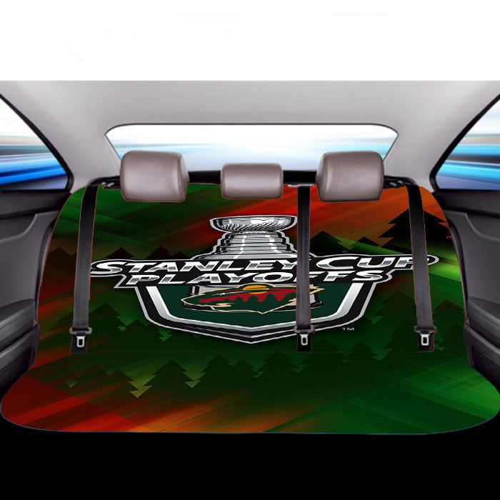 Minnesota Wild Playoff Car Back Rear Seat Covers