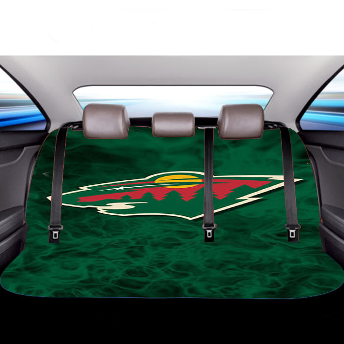 Minnesota Wild Smoke Car Back Rear Seat Covers