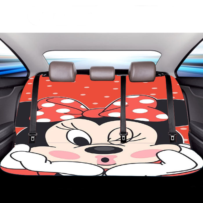 Minnie Mouse Disney Cartoon Car Back Rear Seat Covers