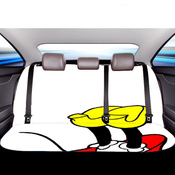 Minnie Mouse Falls Down Skirt Car Back Rear Seat Covers