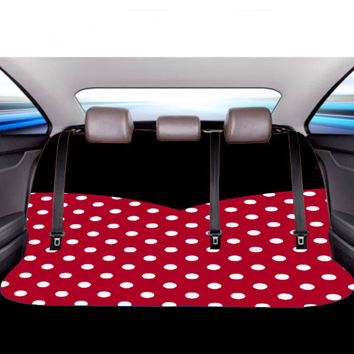 Minnie Mouse Rock The Dots Car Back Rear Seat Covers