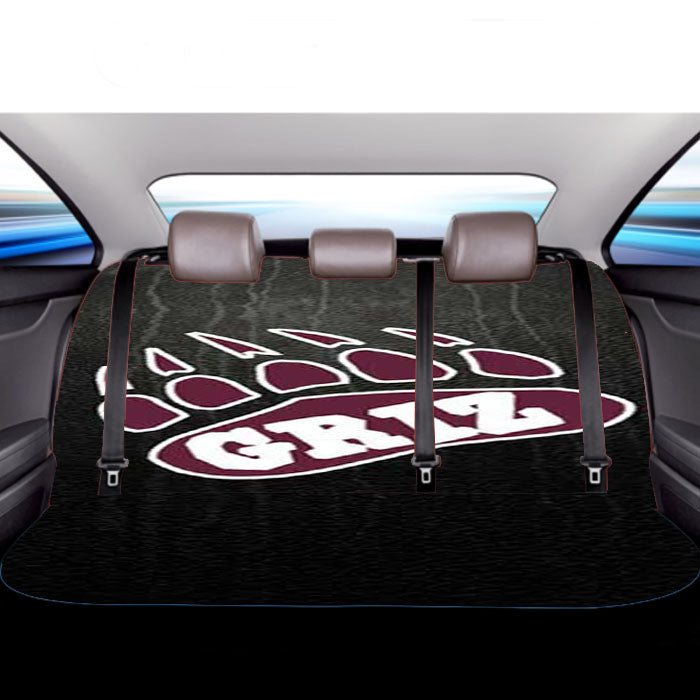 Montana Griz Logo On Texture Car Back Rear Seat Covers