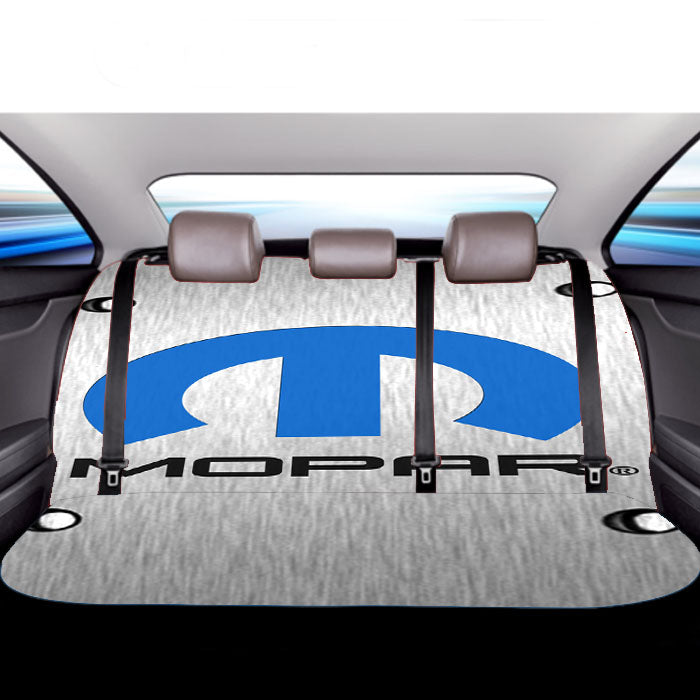 Mopar Black Logo Car Back Rear Seat Covers