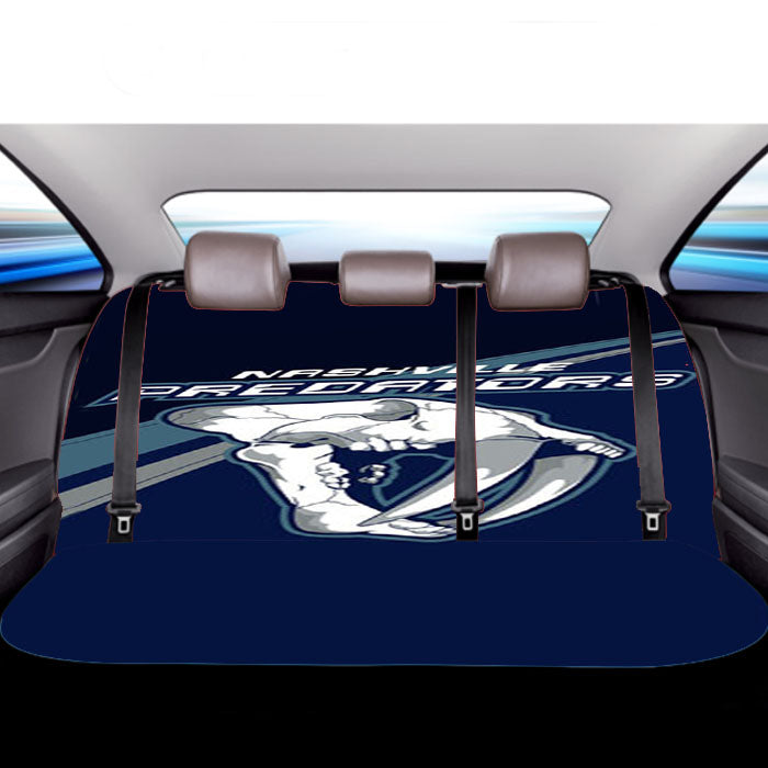 Nashville Predators Skull Car Back Rear Seat Covers