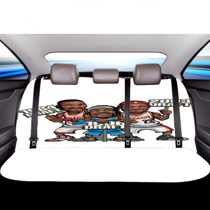Nba Draft Basketball L Car Back Rear Seat Covers