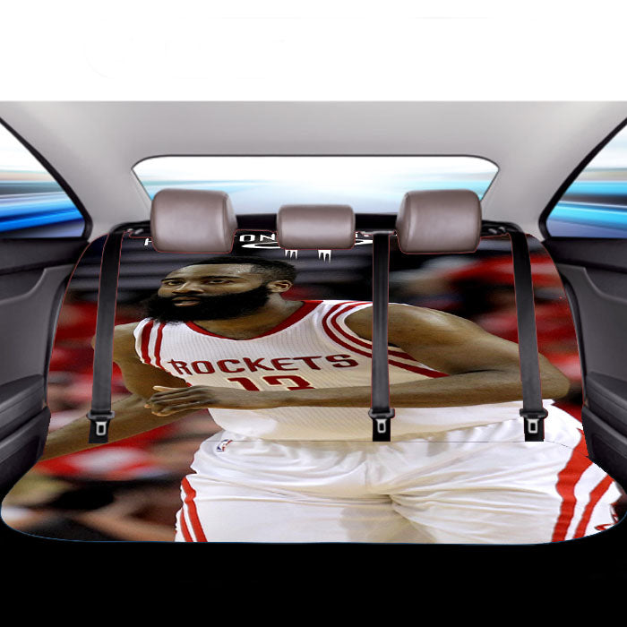 Nba Huston Rockets Car Back Rear Seat Covers