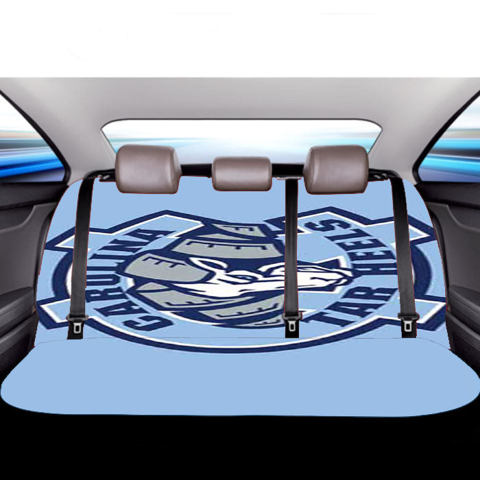 Nc Tarheels Logo On Blue Car Back Rear Seat Covers