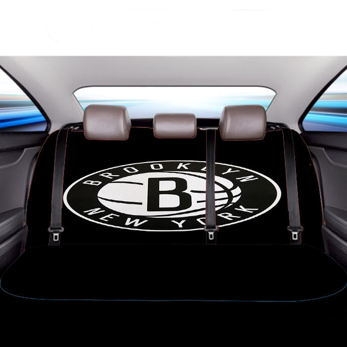 Nets Brooklyn New York Car Back Rear Seat Covers