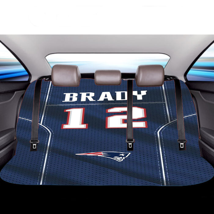 New England Patriots Brady Jersey Car Back Rear Seat Covers