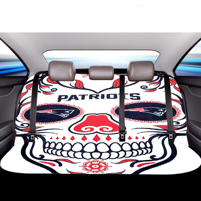 New England Patriots Skull Car Back Rear Seat Covers