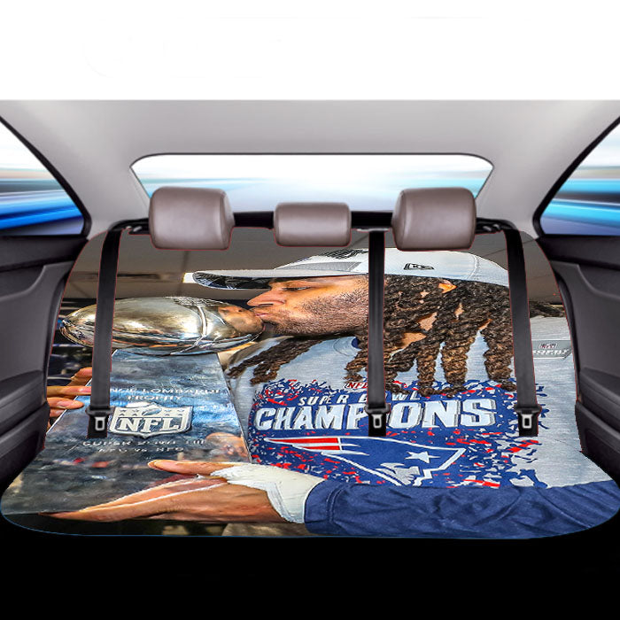 New England Patriots Stephon Gilmore Car Back Rear Seat Covers