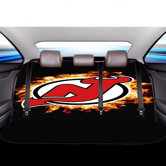 New Jersey Devils Logo Car Back Rear Seat Covers