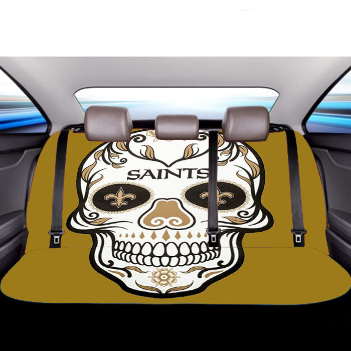 New Orleans Saints Skull Car Back Rear Seat Covers